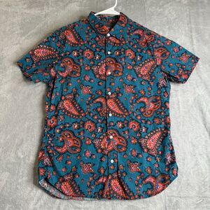 Bonobos Shirt Mens M Riviera Short Sleeve Slim Fit Paisley Colorful Preppy Print